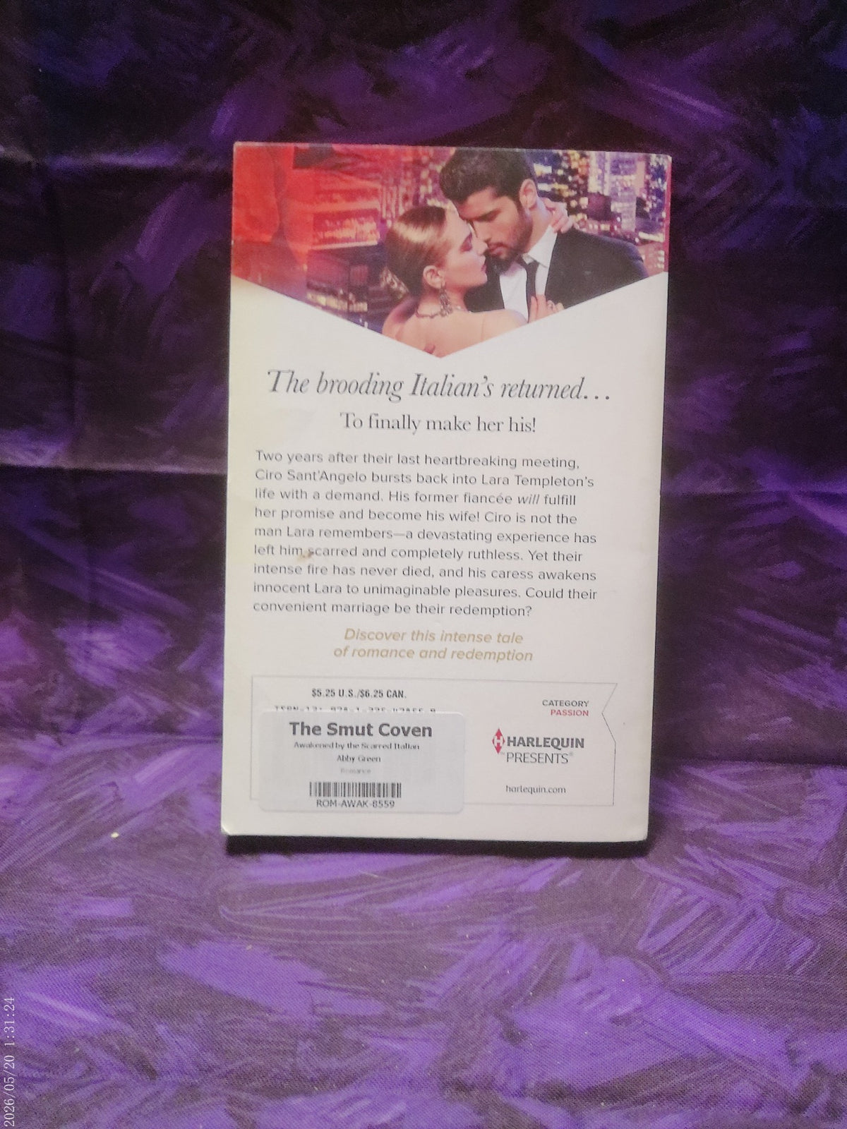 Awakened by the Scarred Italian by Abby Green | Used Paperback — back cover