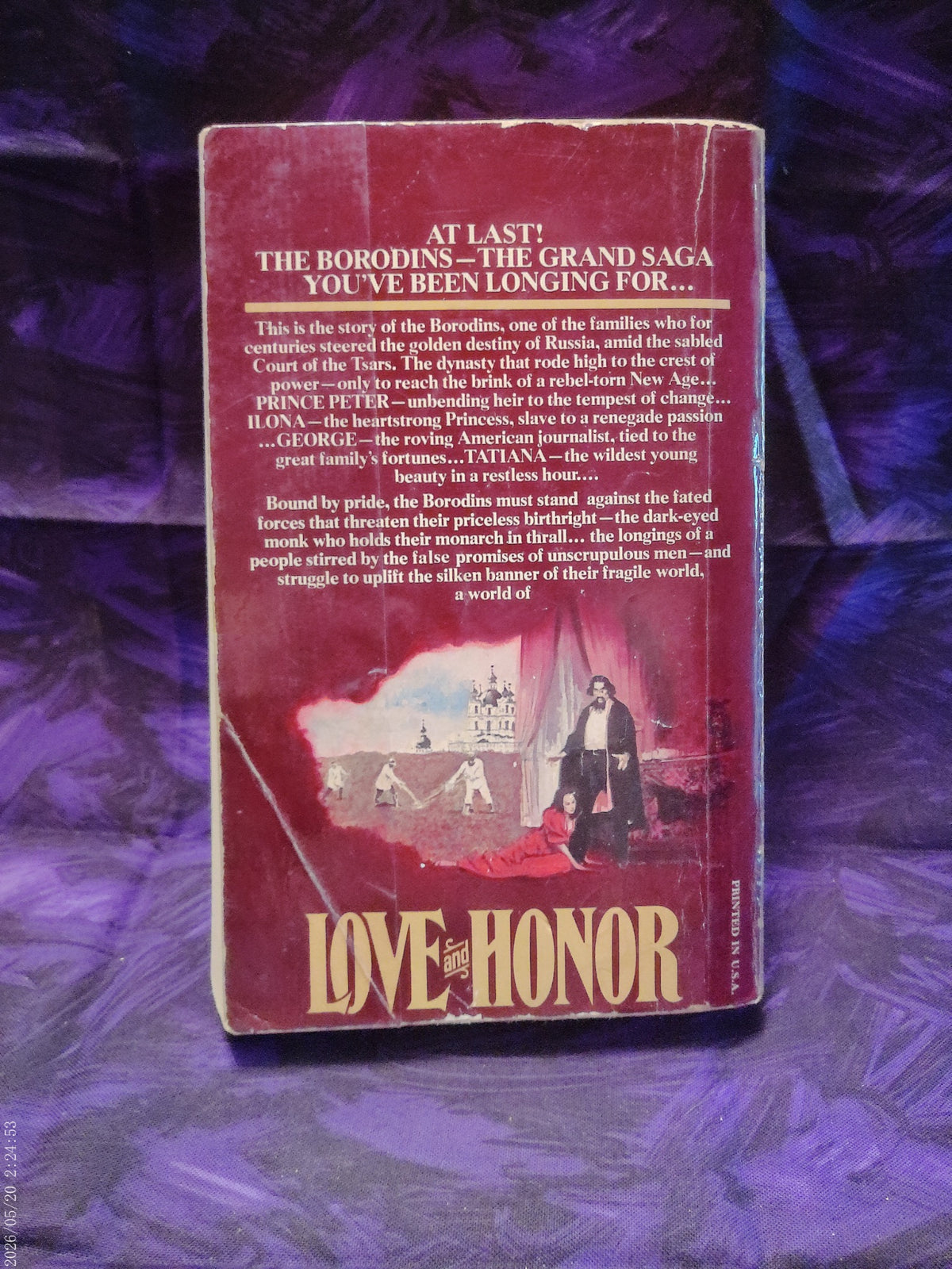 Spine and front cover
