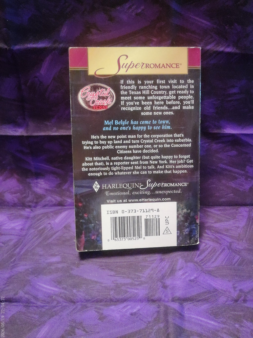 A Little Town in Texas by Bethany Campbell - back cover