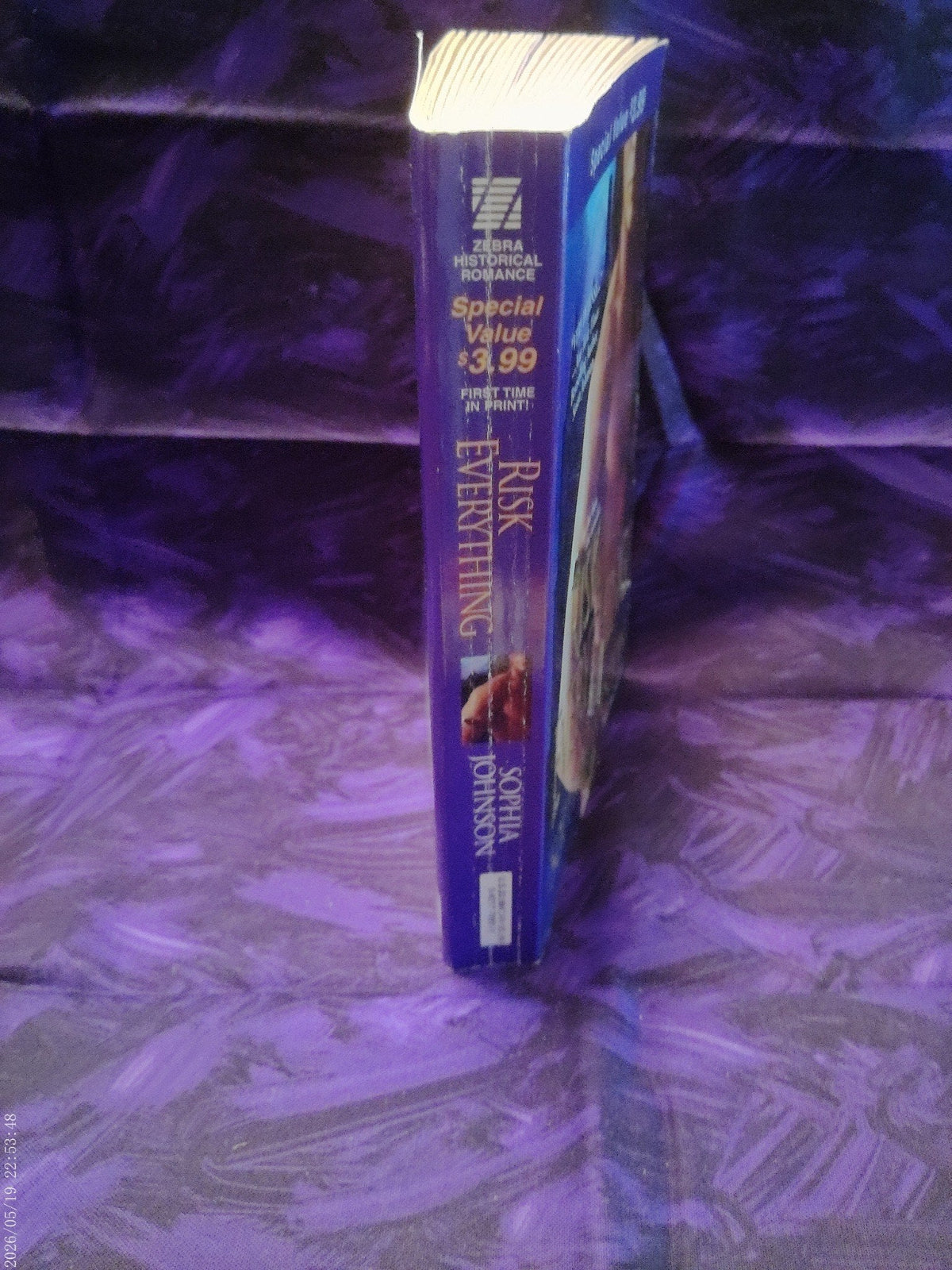 Risk Everything by Sophia Johnson - spine