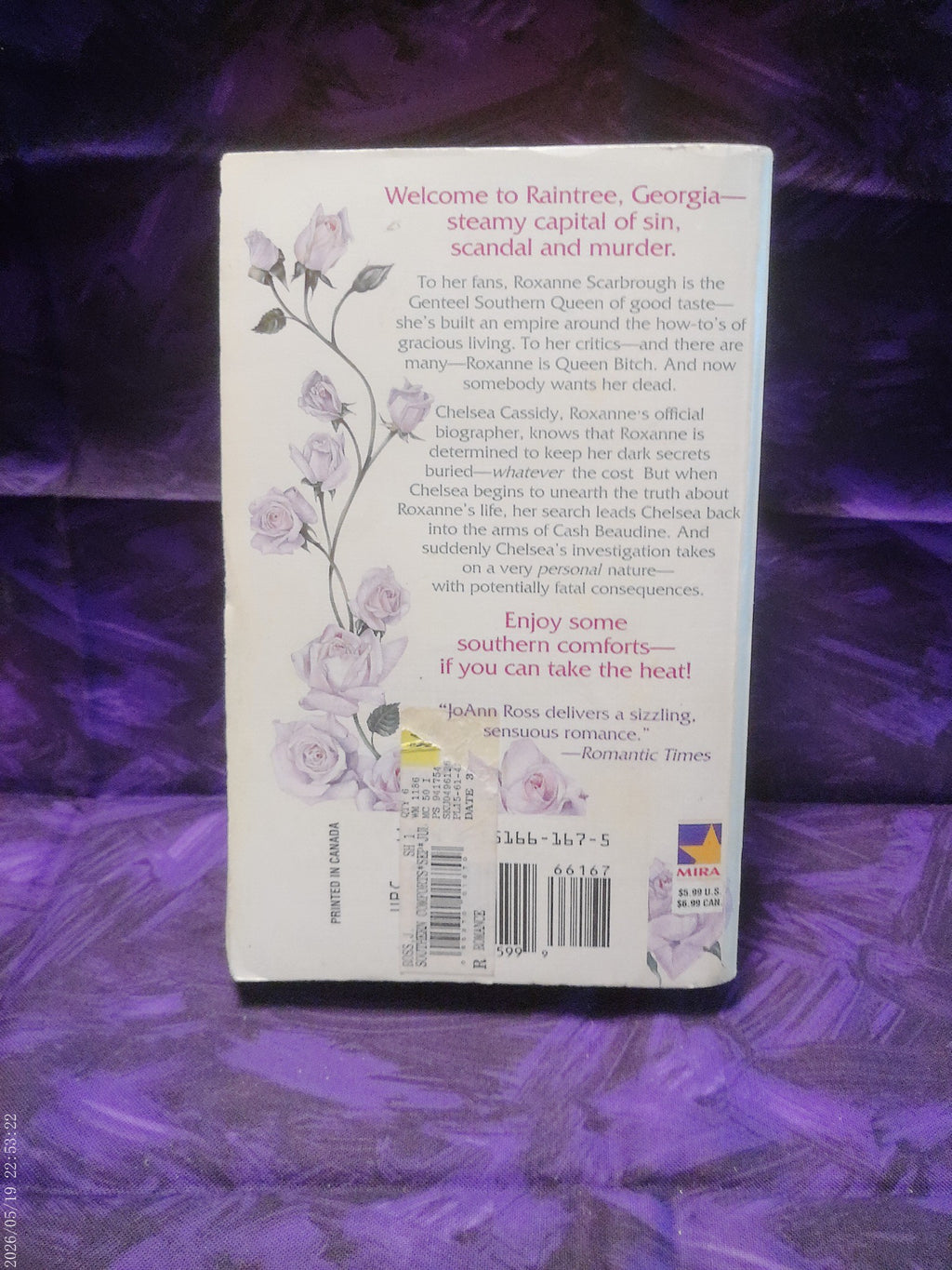 Southern Comforts by JoAnn Ross - back cover