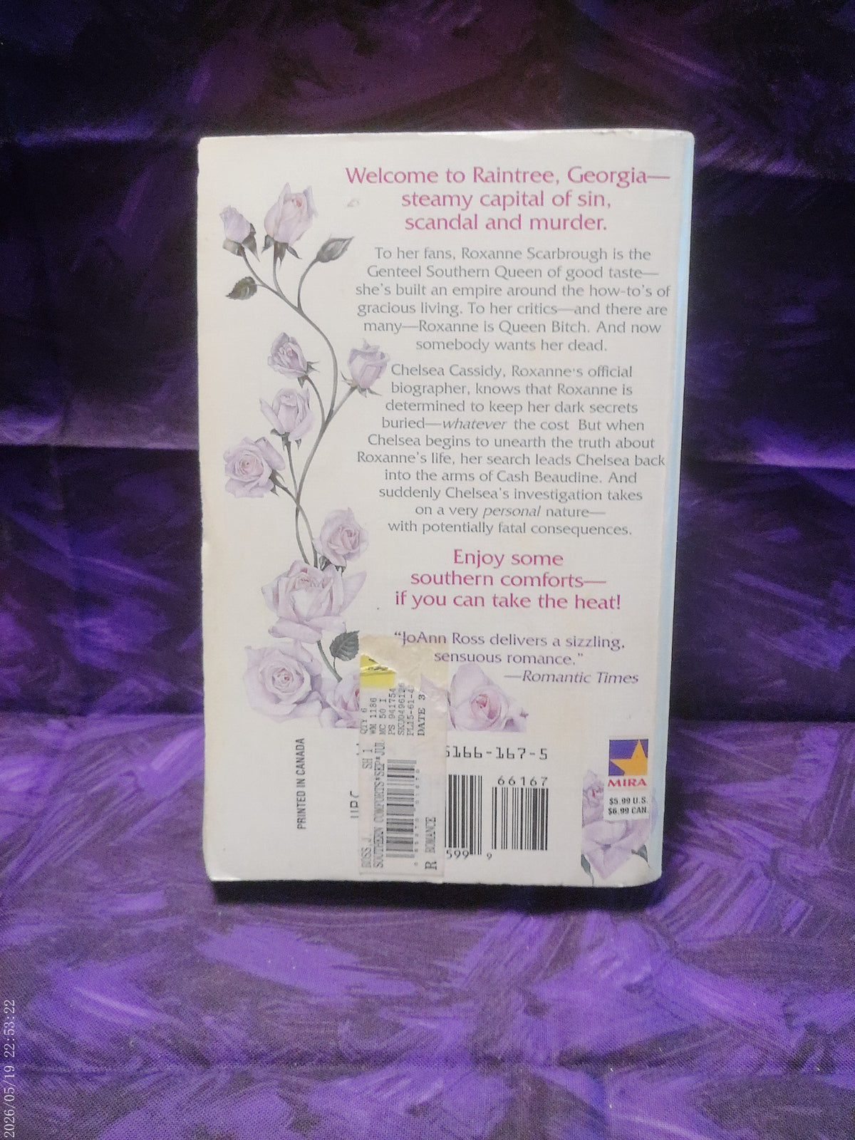 Southern Comforts by JoAnn Ross - back cover